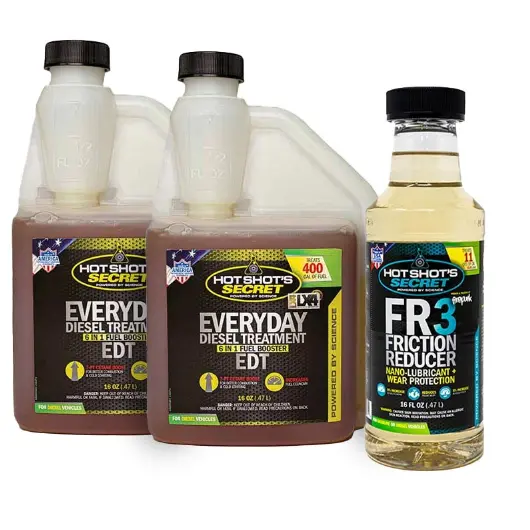 Hot Shot’S Secret Diesel Additive Bundle Edt 16Oz Fr3 Friction Reducer 16Oz 3-Pack 1