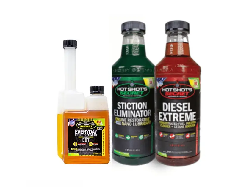 Hot Shot's Secret Diesel Additive Bundle Stiction Eliminator 32Oz Edt 16Oz Diesel Extreme 32Oz 3-Pack 1