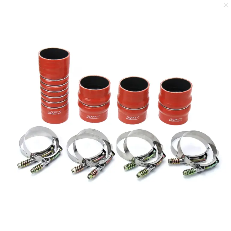 Hps High Temp Aramid Reinforced Silicone Intercooler Hose Boots Kit For 2003-2007 Ram 2500/3500 5.9L Cummins 1
