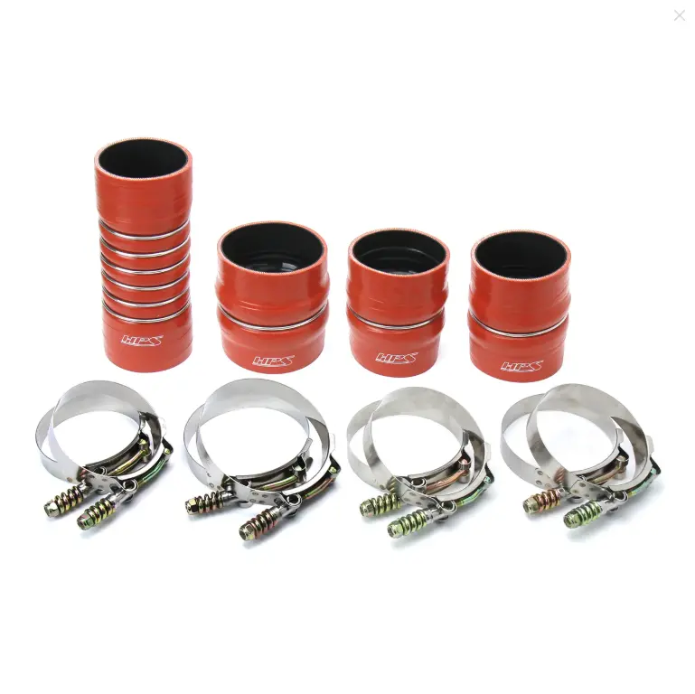 Hps High Temp Aramid Reinforced Silicone Intercooler Hose Boots Kit For 2007-2010 Ram 2500/3500 6.7L Cummins 1