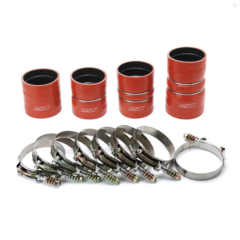 Hps High Temp Aramid Reinforced Silicone Intercooler Hose Boots Kit For 2008-2010 Ford 6.4L Powerstroke 1