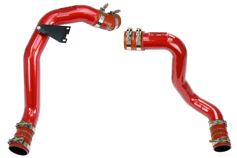 Hps Red Hot & Cold Side Charge Pipe Kit W/ Orange Boots For 2003-2007 Ford 6.0L Powerstroke 1