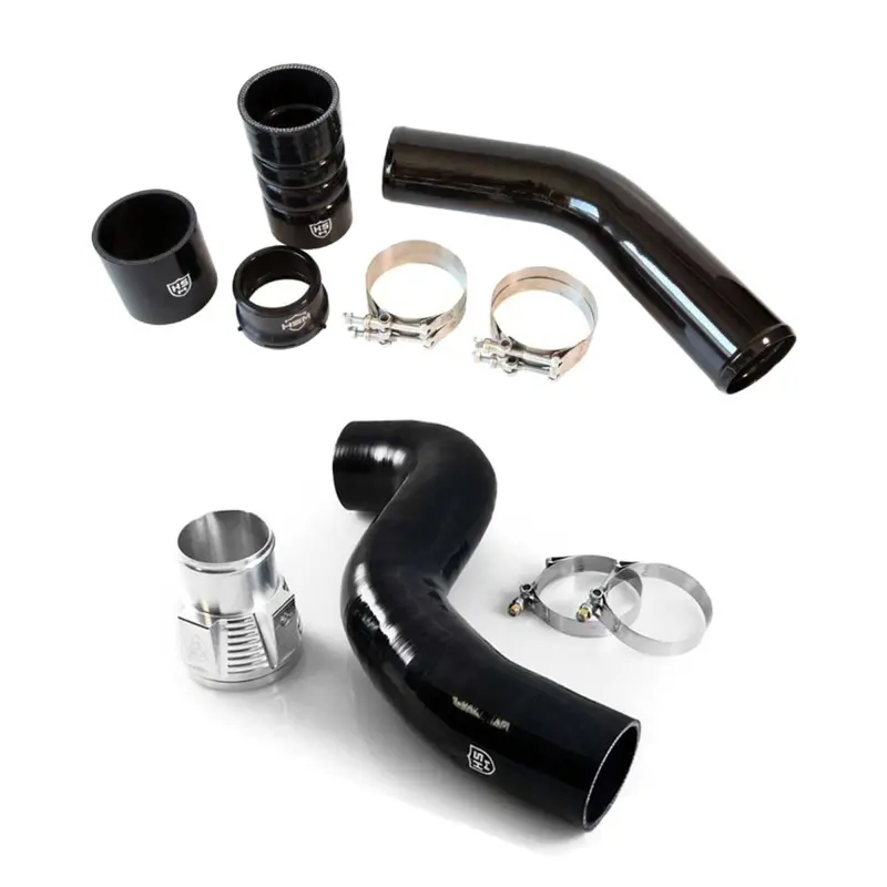 H&S Black Hot & Silicone Cold Intercooler Pipes For 11-16 Ford 6.7L Powerstroke 1