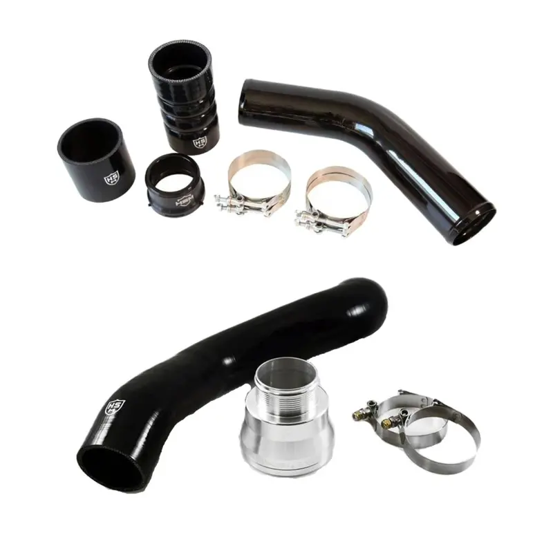 H&S Black Hot & Silicone Cold Intercooler Pipes For 17-25 Ford 6.7L Powerstroke 1