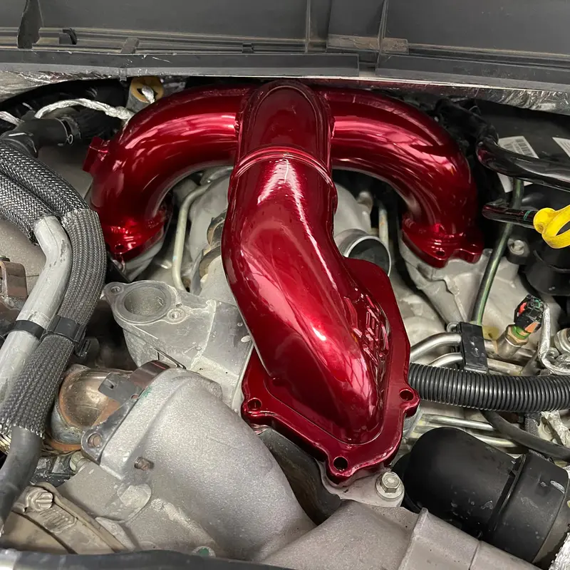 H&S Motorsports Cherry Red Intake Manifold Upgrade For 2011-2019 Ford 6.7L Powerstroke 1