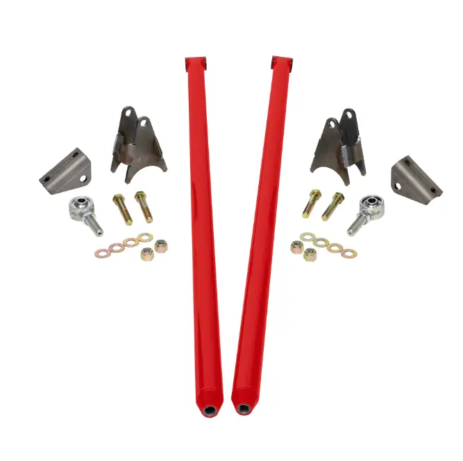 Hsp 70" Universal Bolt On Traction Bars For Offset Leaf Spring 4" Axle Flag Red 1