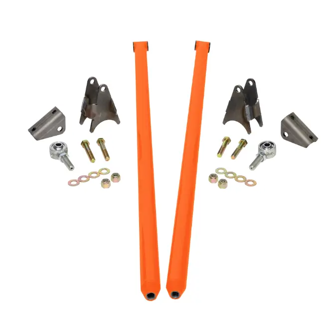 Hsp 70" Universal Bolt On Traction Bars For Offset Leaf Spring 4" Axle Orange 1
