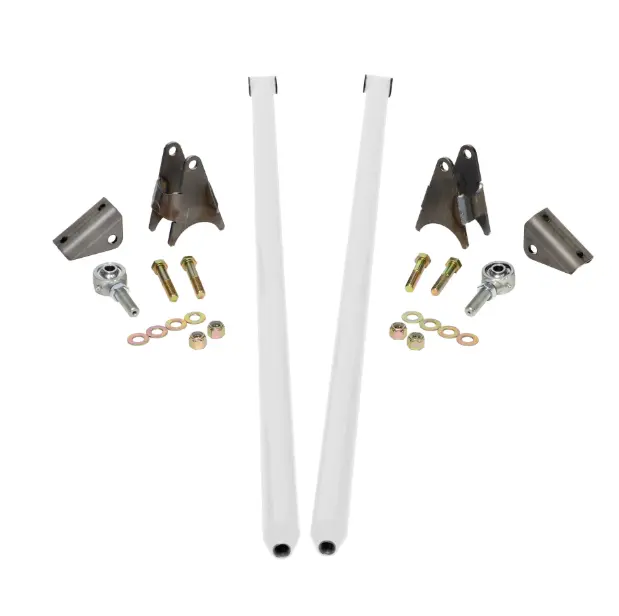 Hsp 70" Universal Bolt On Traction Bars For Offset Leaf Spring 4" Axle White 1