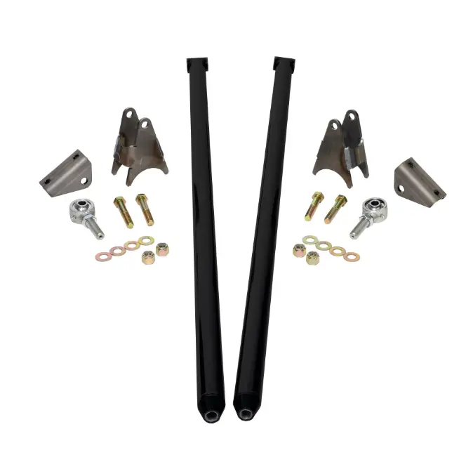 Hsp 75" Universal Bolt On Traction Bars For Offset Leaf Spring 4" Axle Black 1
