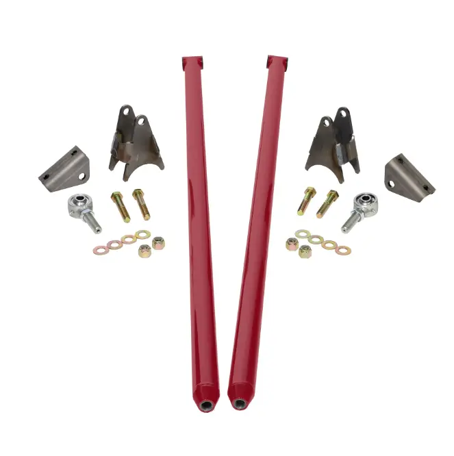 Hsp 75" Universal Bolt On Traction Bars For Offset Leaf Spring 4" Axle Cherry 1