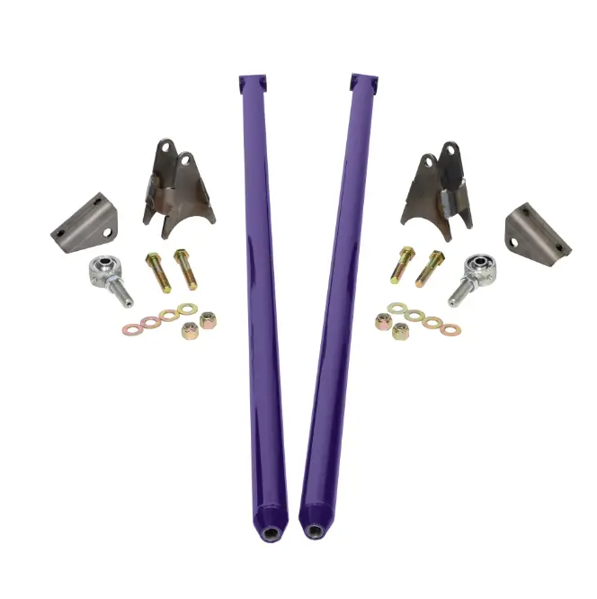 Hsp 75" Universal Bolt On Traction Bars For Offset Leaf Spring 4" Axle Purple 1