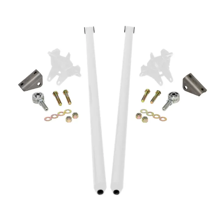 Hsp 80" Universal Bolt On Traction Bars For Inline Leaf Spring 4" Axle White 1