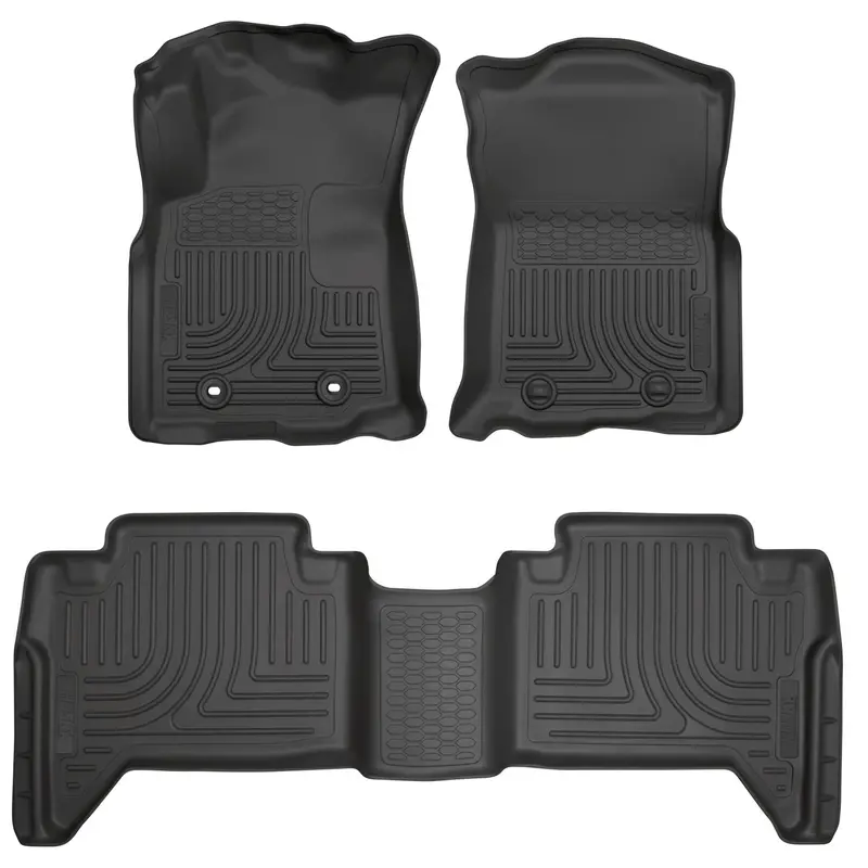 Husky Liners Weatherbeater - Front & 2Nd Seat Floor Liners 2016-2017 Toyota Tacoma Transmission:Manual Double Cab Pickup 93881 1