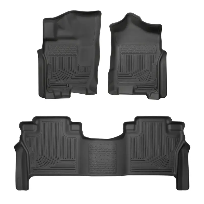 Husky Liners Weatherbeater - Front & 2Nd Seat Floor Liners 2017-2023 Nissan Titan Crew Cab Pickup 93561 1