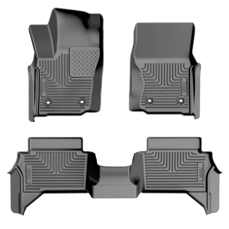 Husky Liners Weatherbeater - Front & 2Nd Seat Floor Liners 2024-2026 Toyota Tacoma Full Hybrid Ev-Gas (Fhev) Double Cab Pickup 99281 1