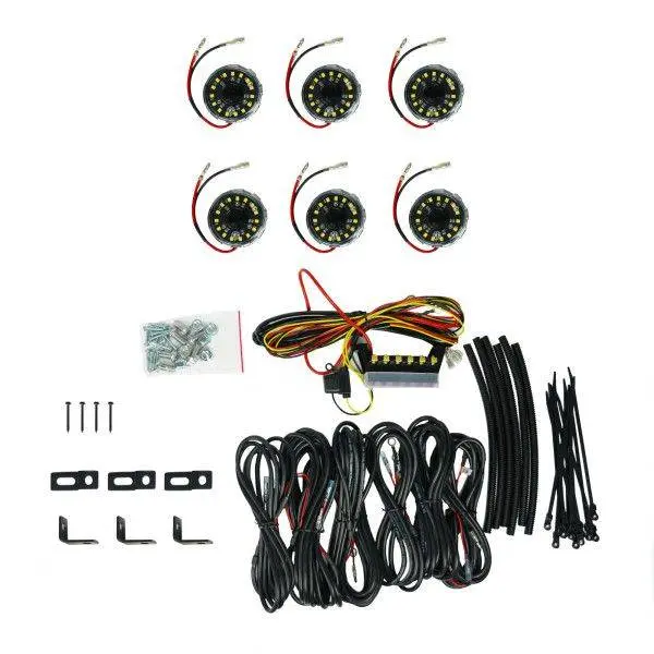 Kc Hilites 2.2'' Cyclone V2 Led 6 Rock Light System Clear Flood Beam - Universal 2