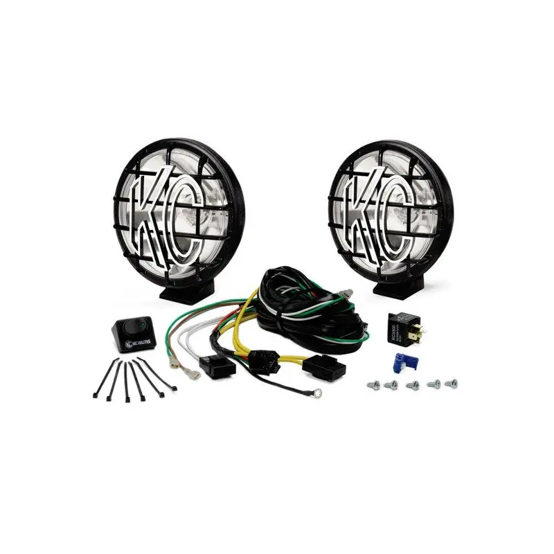 Kc Hilites 5'' Apollo Pro Halogen 55W/1450Lm Spot Beam Kit Stone Guard Universal 1