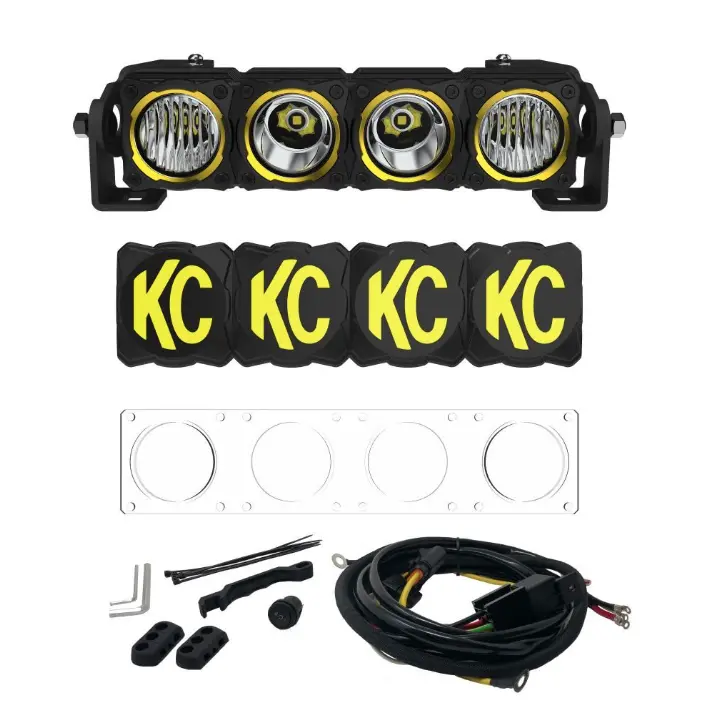 Kc Hilites Flex Era Led 10In. Light Bar - Master Kit W/Harness - Universal 1