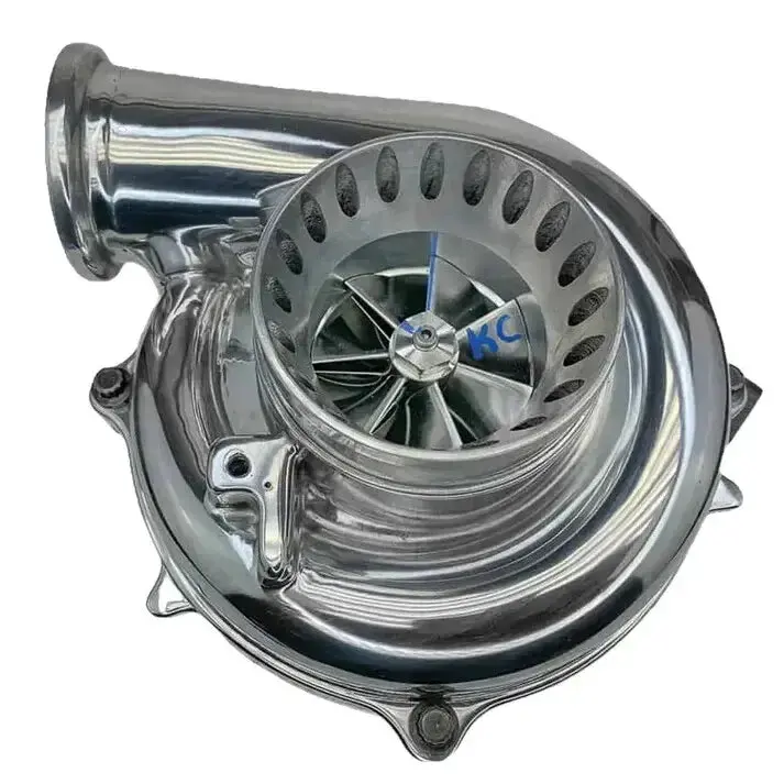 Kc Polished 63/73 Turbo - .84 Ar - 3.5" Metal Ccv For 94-98 Ford 7.3 Powerstroke 1