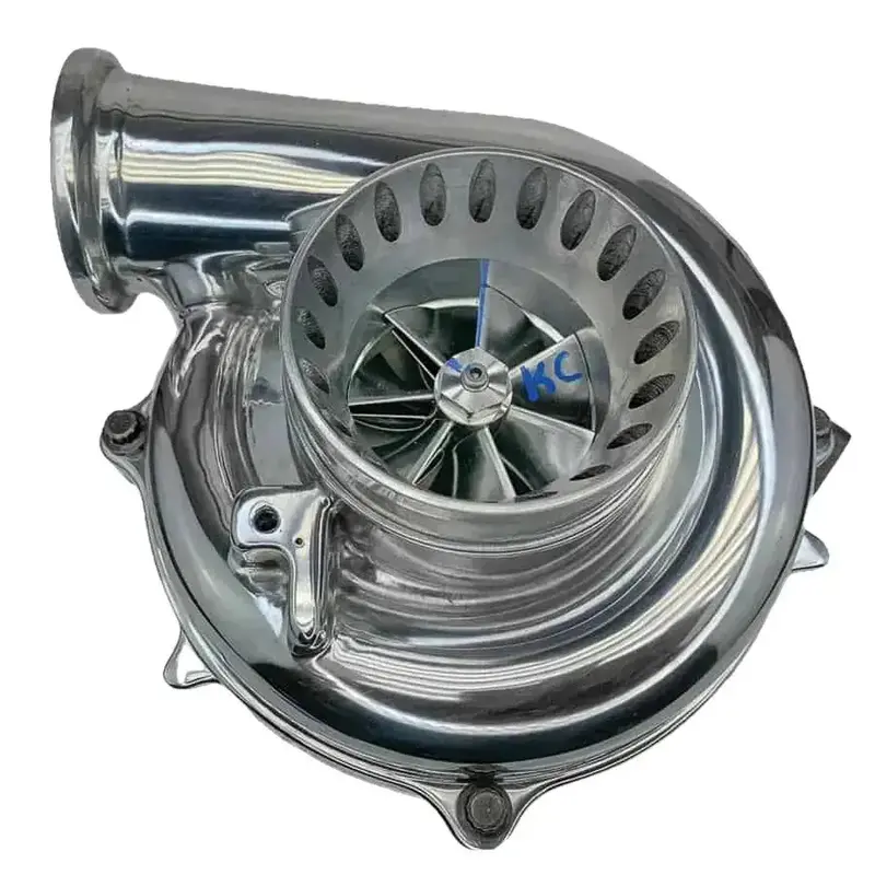 Kc Polished 63/73 Turbo - .84 Ar - 4" Plastic Ccv For 94-98 Ford 7.3 Powerstroke 1