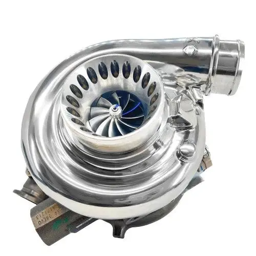 Kc Stage 3 Polished 10 Blade Turbo (68/70) For 2004-2007 Ford 6.0L Powerstroke 1