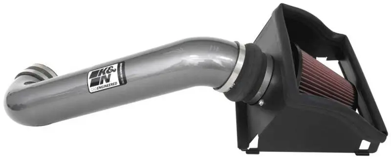 K&N Gunmetal Gray Cold Air Intake W/ Oiled Filter For 2021-2025 Ford F-150 5.0L 1