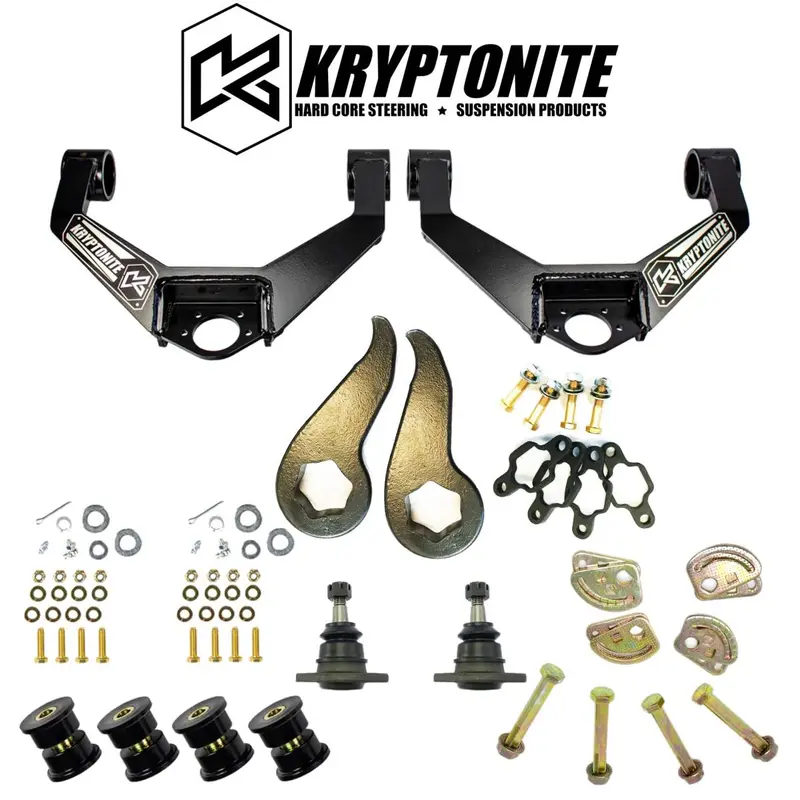 Kryptonite Control Arms/Cam Bolts/Leveling Kit For 2011-2019 Gm 2500Hd/3500Hd 1