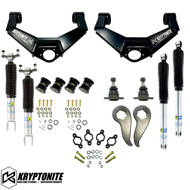 Kryptonite Stage 3 Leveling Kit With Bilstein Shocks For 11-19 Chevy/Gmc 2500Hd/3500Hd 1