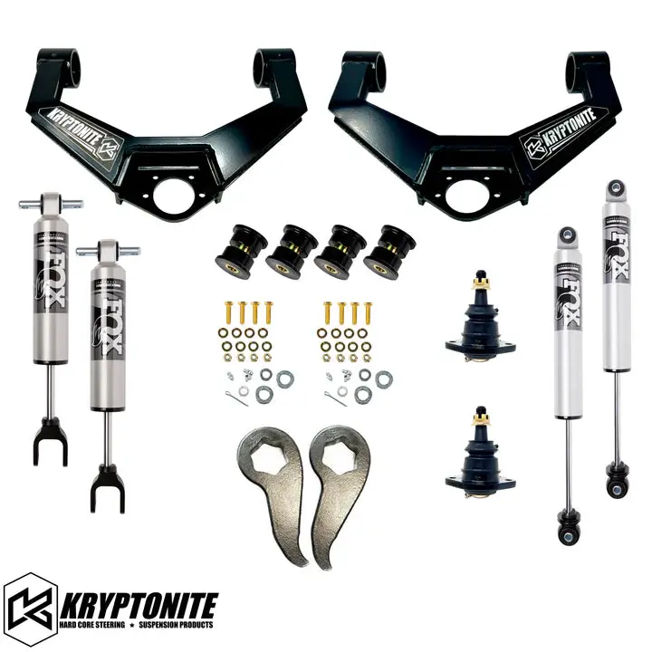 Kryptonite Stage 4 Leveling Kit W/ Fox Shocks For 2011–2019 Gmc/Chevrolet 2500Hd 3500Hd 1