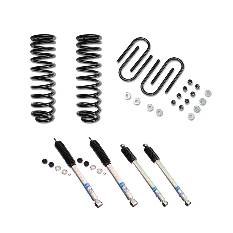 Lowering Kit & Bilstein Shocks U-Bolts For 11-16 Ford F-250 F-350 Super Duty 4Wd Srw 2