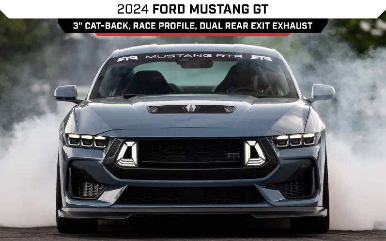 Mbrp 3'' Armor Black Dual Cat-Back Exhaust For 2024-2025 Ford Mustang Gt 2