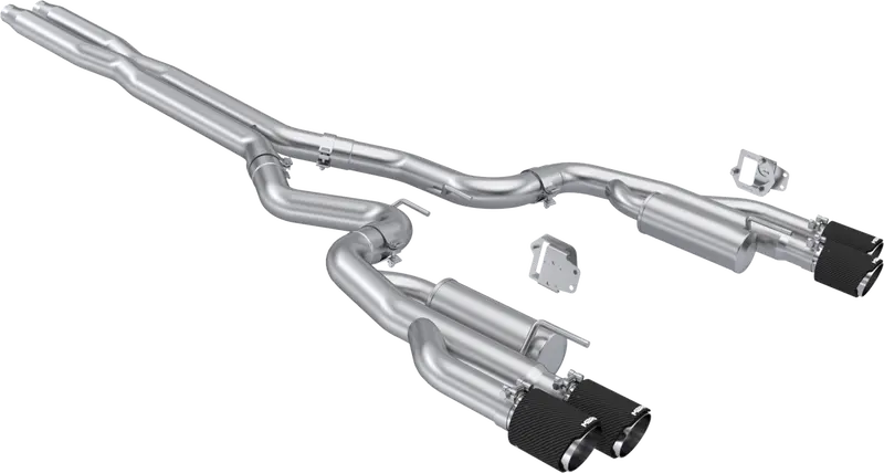 Mbrp 3" Race Profile Cat-Back Dual Split Quad Carbon Tips For 2024-2025 Mustang Gt 5.0 1