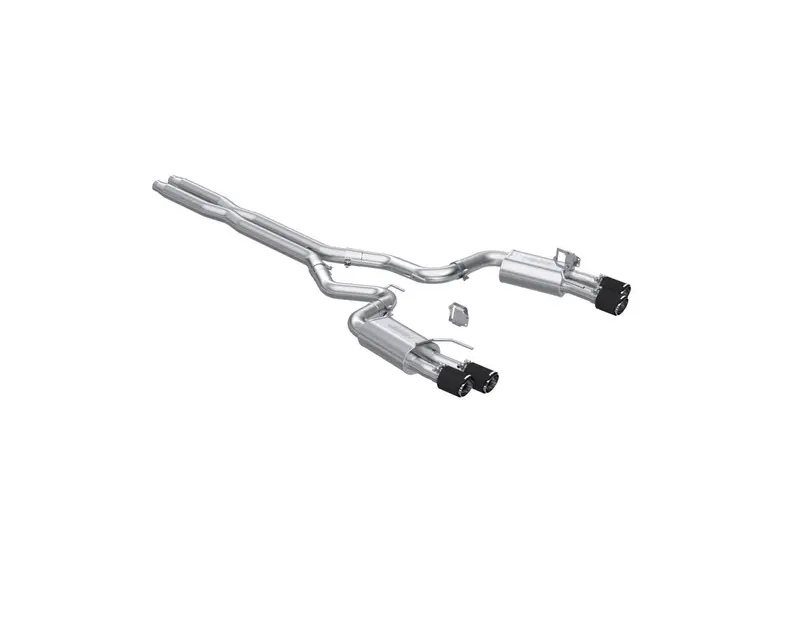 Mbrp 3" Stainless Cat-Back Dual Split W/ Quad Carbon Tips For 2024-2025 Mustang Gt 5.0 1