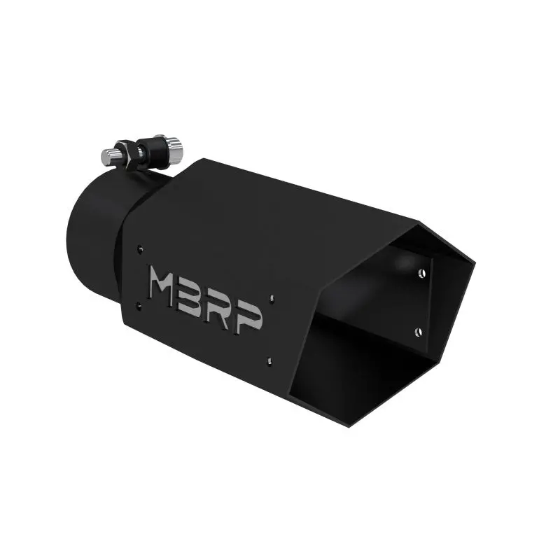 Mbrp Armor Blk 4 Inch Hex Shape Exhaust Tip 3 Inch Inlet X 10 Inch Bolt-On Black Universal 1