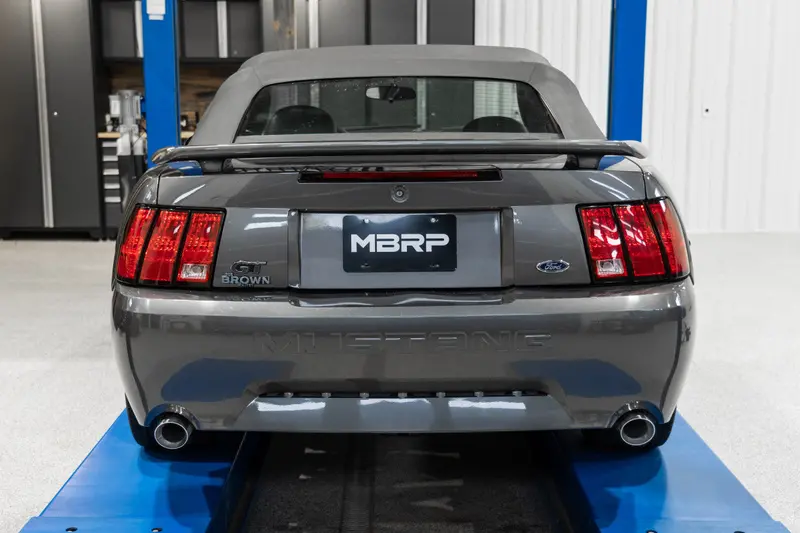Mbrp Armor Lite 2.5 Inch Cat-Back Exhaust W/ Blk Tips For 99–04 Ford Mustang Gt 4.6L 2