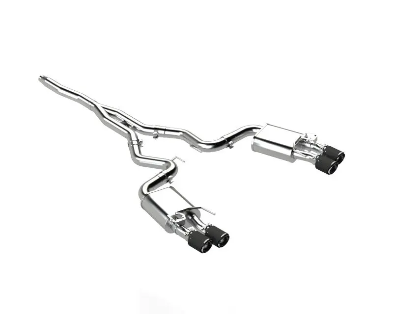 Mbrp Armor Pro 3 Inch Cat-Back Quad Active Exhaust Cf Tips For 18-23 Ford Mustang 2.3L 1
