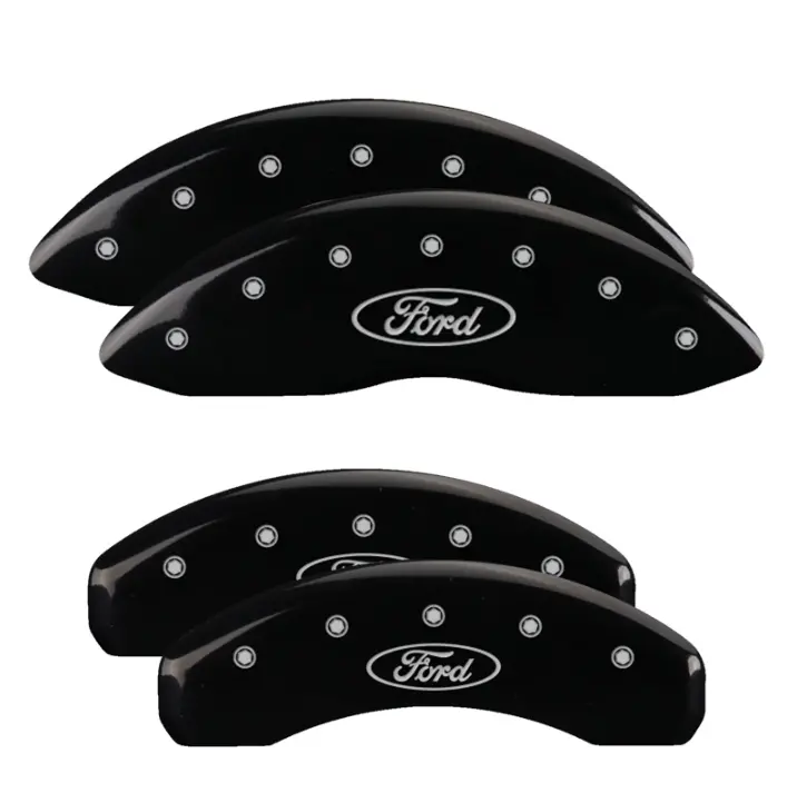 Mgp Black Caliper Covers Front & Rear Set For Ford Taurus 10-18 Se/Sel/Limited 1