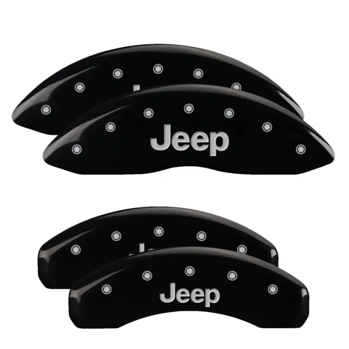 Mgp Black Jeep Caliper Covers Front & Rear Set For 2011-2022 Jeep Grand Cherokee 1