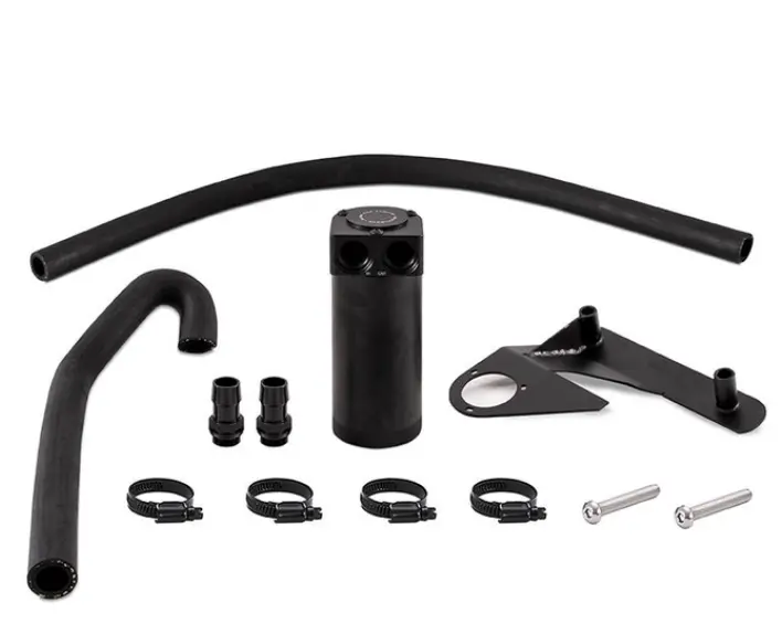 Mishimoto Baffled Oil Catch Can Kit For 2016-2019 Nissan Titan Xd 5.0L Cummins 1