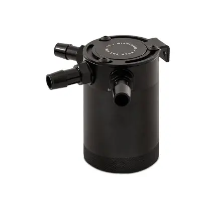 Mishimoto Black Aluminum Compact 3-Port Baffled Oil Catch Can - Universal 1
