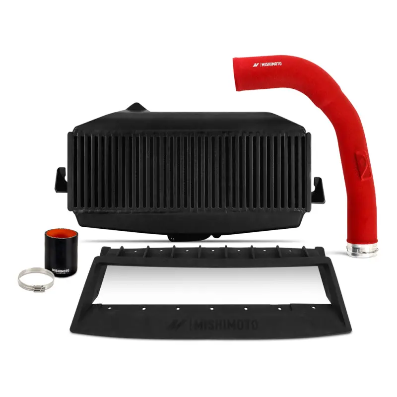 Mishimoto Black Top-Mount Intercooler W/ Red Charge Pipe For 22-24 Subaru Wrx 1