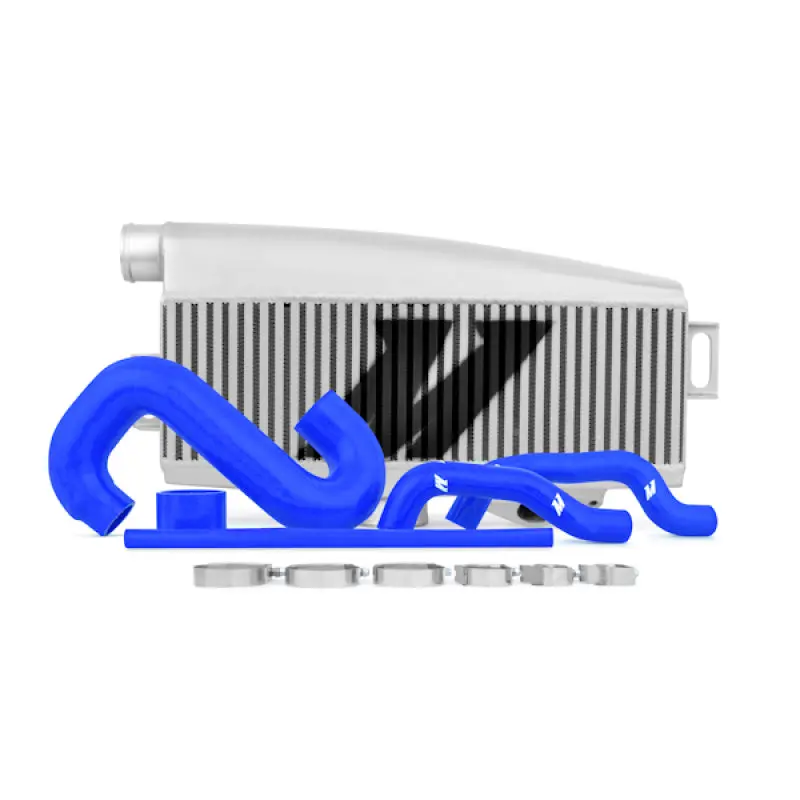 Mishimoto Silver Intercooler W/ Blue Hoses For 02-07 Subaru Wrx/Sti & Saab 9-2X 1