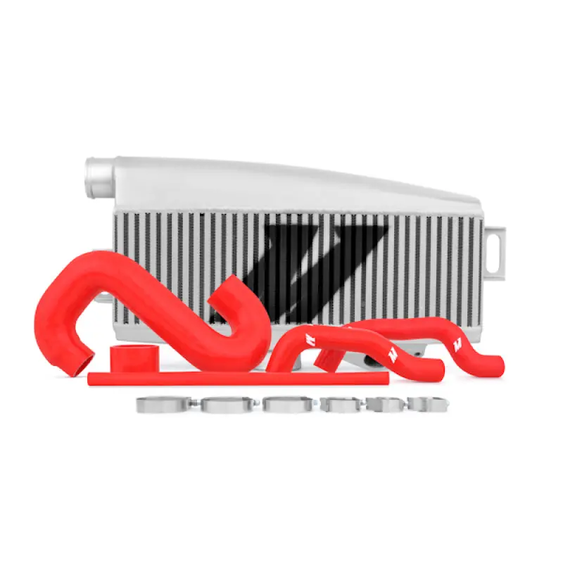 Mishimoto Silver Intercooler W/ Red Hoses For 02-07 Subaru Wrx/Sti & Saab 9-2X 1