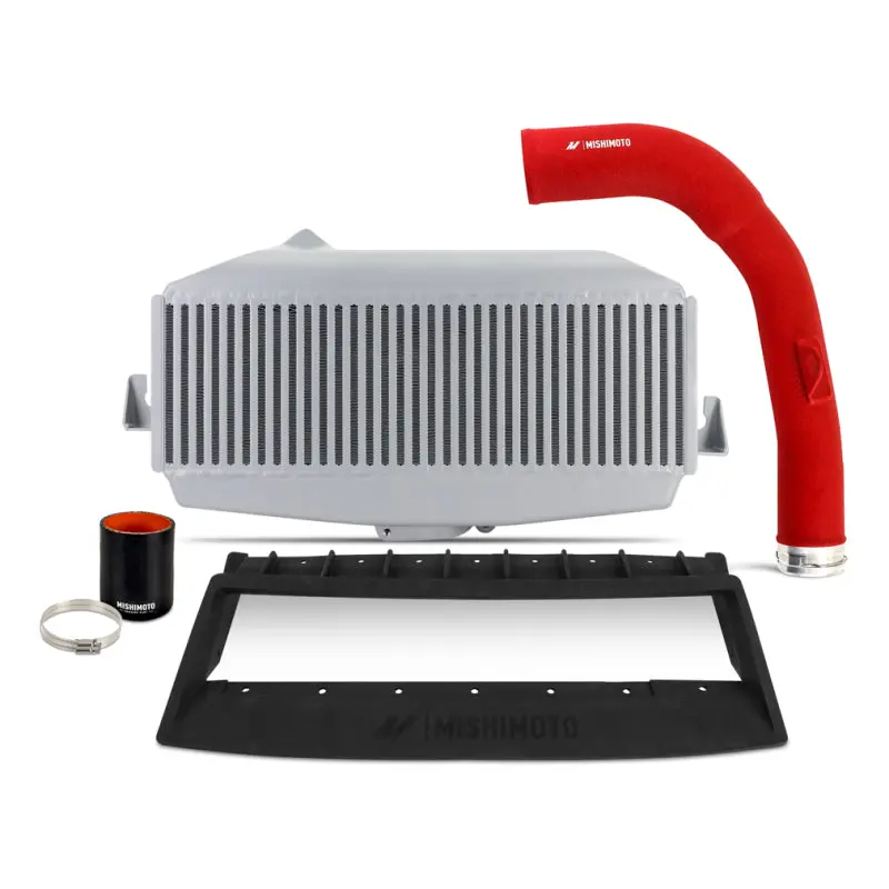 Mishimoto Silver Top-Mount Intercooler W/ Red Charge Pipe For 22-24 Subaru Wrx 1