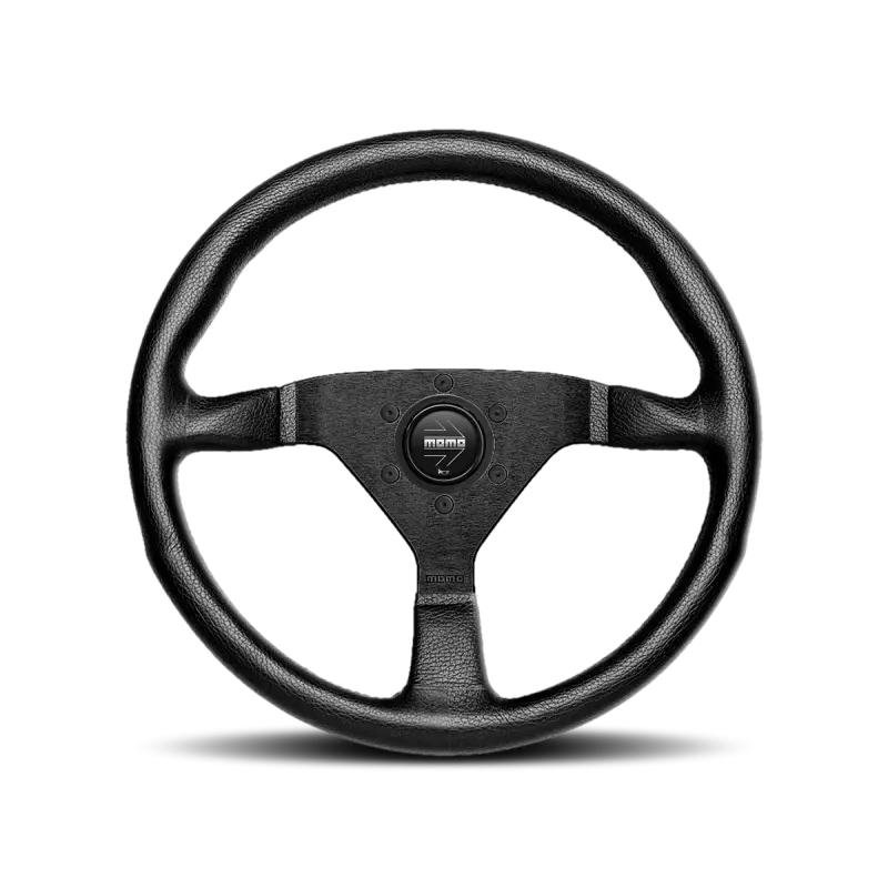 Momo Monte Carlo 320Mm Black Leather Steering Wheel W/ Black Stitching Mcl32bk1b 1