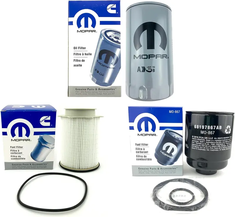 Mopar 2013-2018 Dodge Ram 2500-5500 6.7L Cummins Oil Fuel Filter Kit – Oem Quality 2