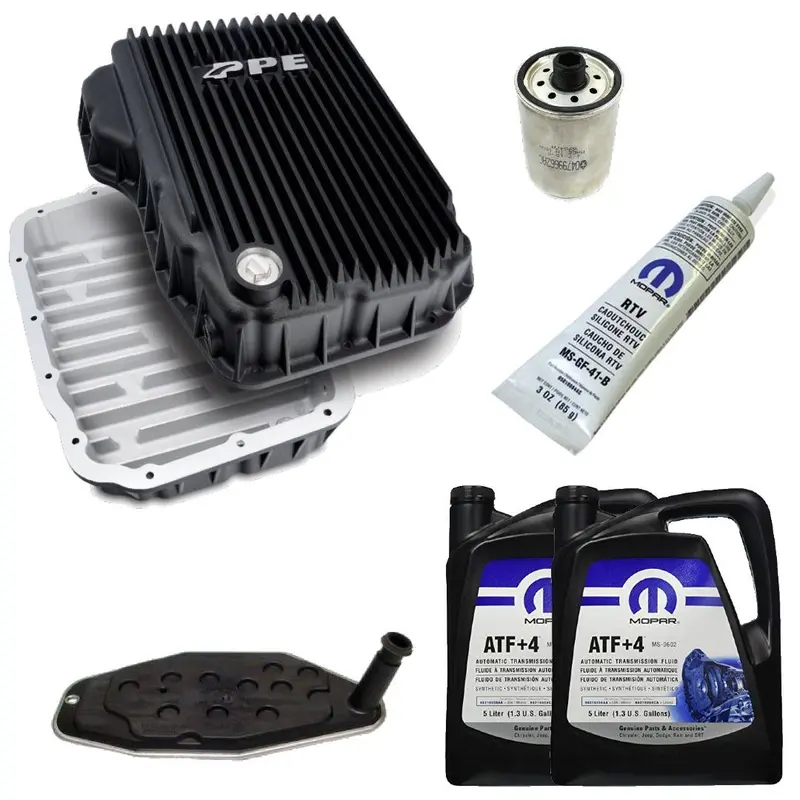 Mopar 68Rfe Transmission Service Kit & Ppe Black Deep Pan For 07+ Ram 2500/3500 1