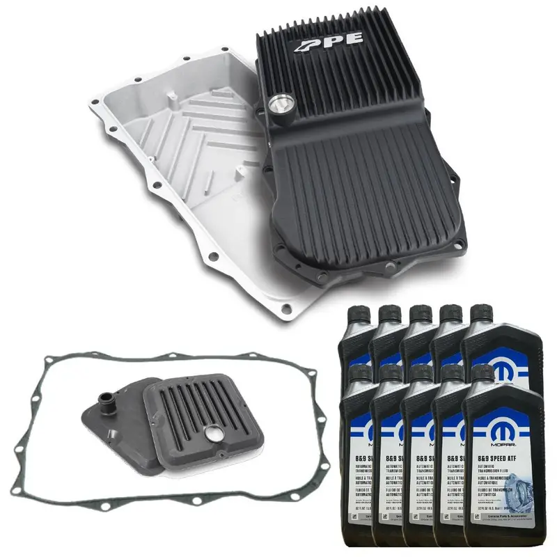 Mopar 8Hp70/75 Transmission Service Kit & Ppe Black Deep Pan For 2013-2018 Ram 2500/3500 1