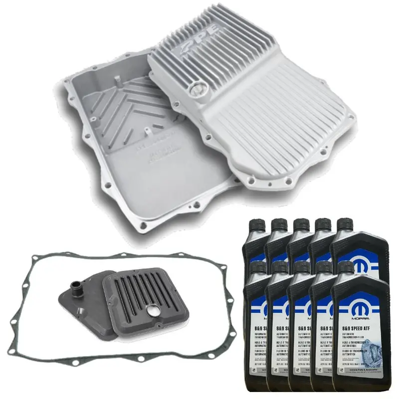 Mopar 8Hp70/75 Transmission Service Kit & Ppe Raw Deep Pan For 2013-2018 Ram 2500/3500 1