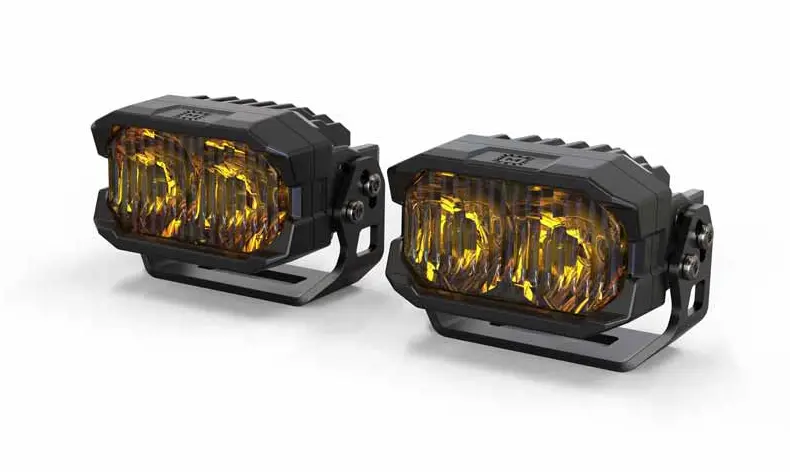 Morimoto 2Banger Hxb Combo Yellow A-Pillar Light Kit For 2019-2025 Gmc Sierra 1500 2
